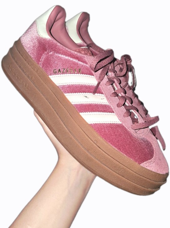 adidas Shoes - Adidas Gazelle Women's Rose Pink Suede Sneakers with Gum Platform Sole